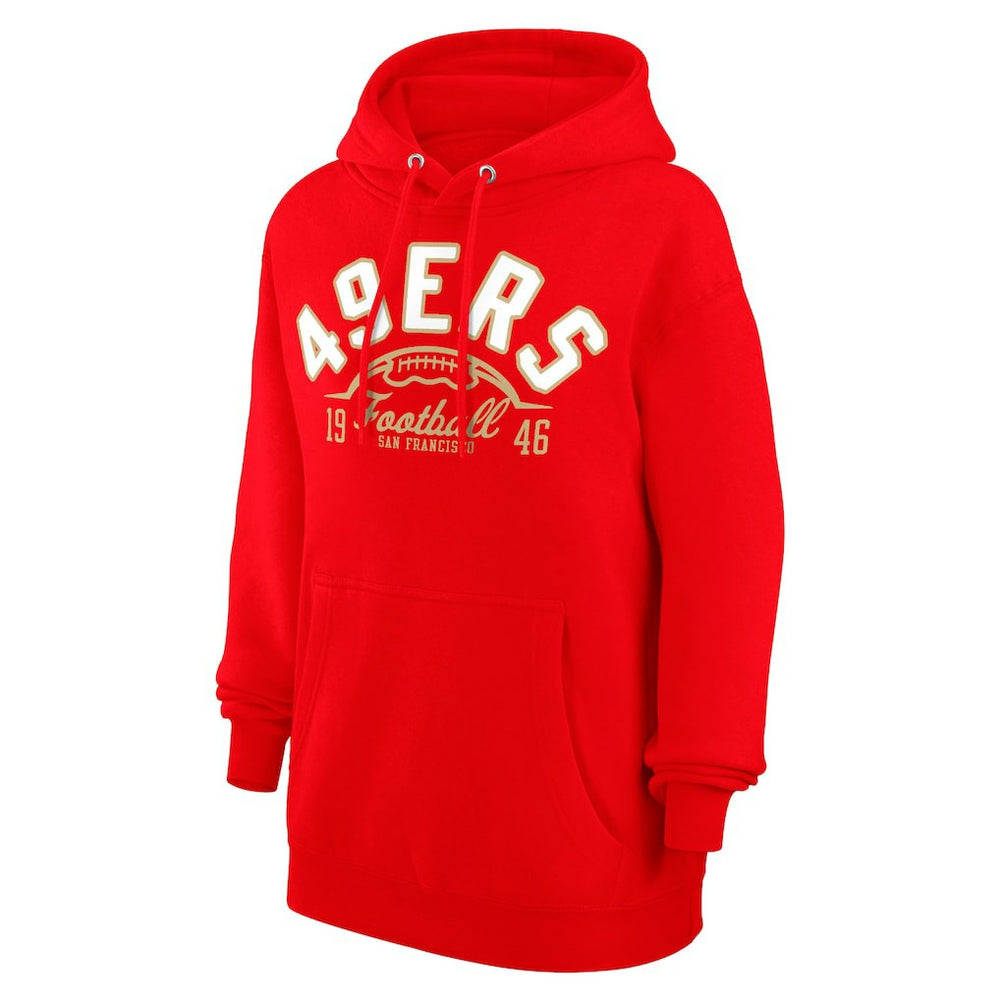 San Francisco 49ers Starter Unisex Half Ball Team Fleece Pullover Hoodie - Scarlet - NFL