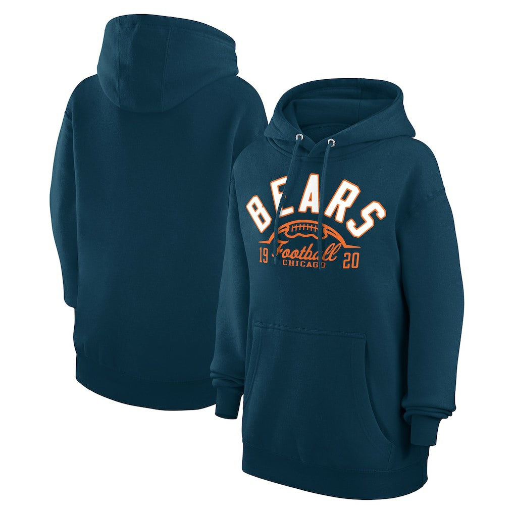 Chicago Bears Starter Unisex Half Ball Team Fleece Pullover Hoodie - Navy - NFL