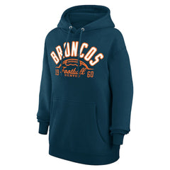 Denver Broncos Starter Unisex Half Ball Team Fleece Pullover Hoodie - Navy - NFL