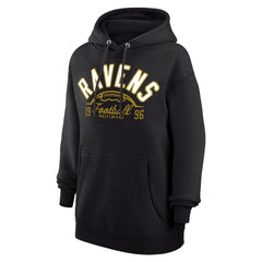 Baltimore Ravens Starter Unisex Half Ball Team Fleece Pullover Hoodie - Black - NFL