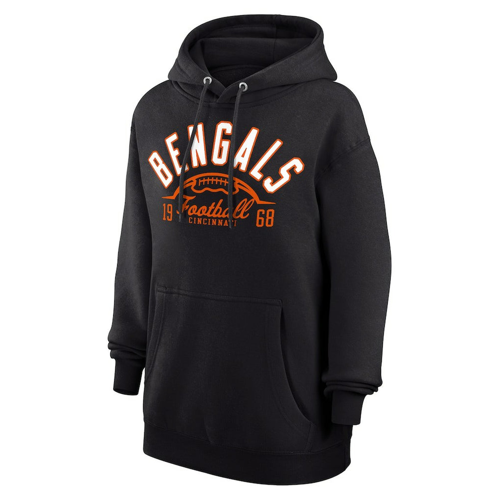 Cincinnati Bengals Starter Unisex Half Ball Team Fleece Pullover Hoodie - Black - NFL