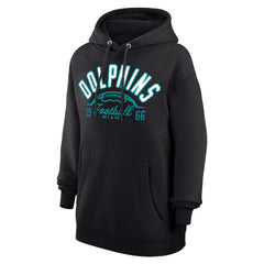 Miami Dolphins Starter Unisex Half Ball Team Fleece Pullover Hoodie - Black - NFL