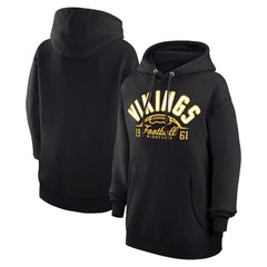 Minnesota Vikings Starter Unisex Half Ball Team Fleece Pullover Hoodie - Black - NFL