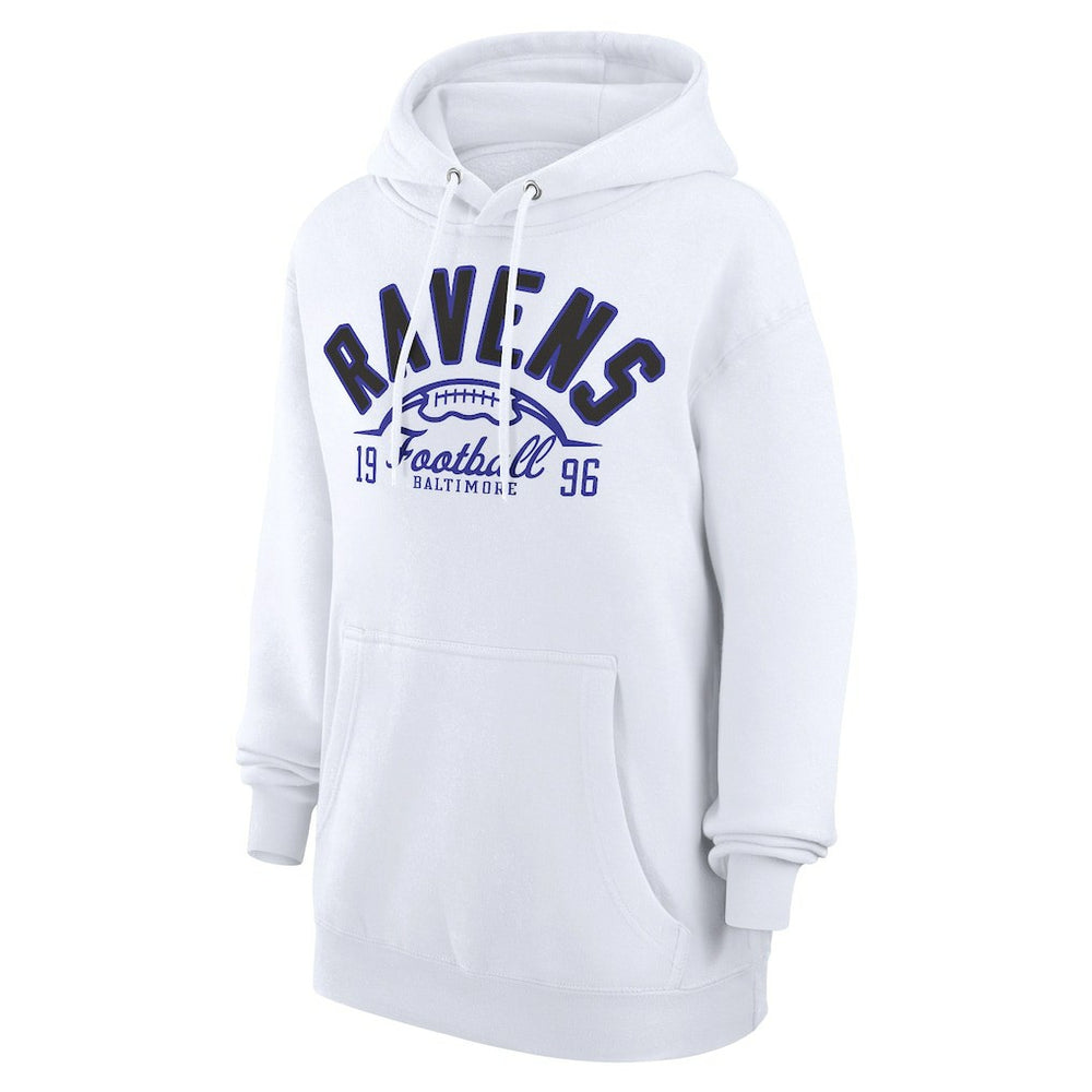 Baltimore Ravens Starter Unisex Half Ball Team Fleece Pullover Hoodie - White - NFL