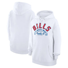 Buffalo Bills Starter Unisex Half Ball Team Fleece Pullover Hoodie - White - NFL