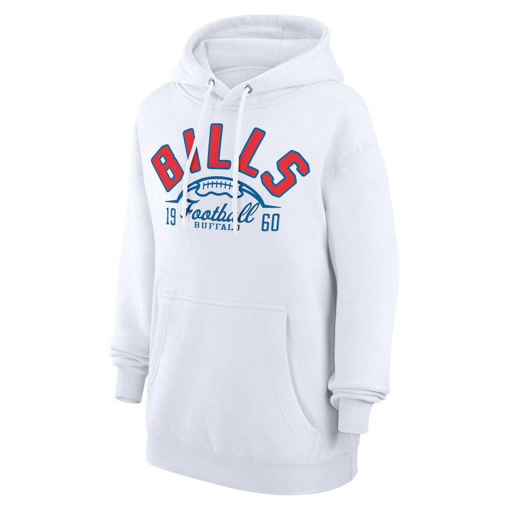 Buffalo Bills Starter Unisex Half Ball Team Fleece Pullover Hoodie - White - NFL