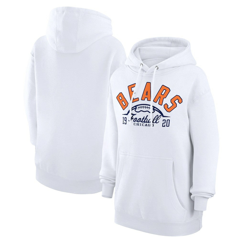 Chicago Bears Starter Unisex Half Ball Team Fleece Pullover Hoodie - White - NFL