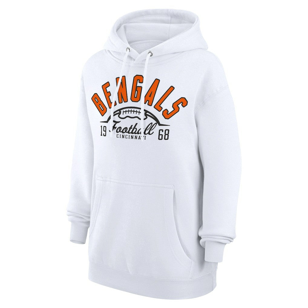 Cincinnati Bengals Starter Unisex Half Ball Team Fleece Pullover Hoodie - White - NFL