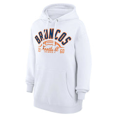 Denver Broncos Starter Unisex Half Ball Team Fleece Pullover Hoodie - White - NFL