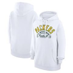 Green Bay Packers Starter Unisex Half Ball Team Fleece Pullover Hoodie - White - NFL