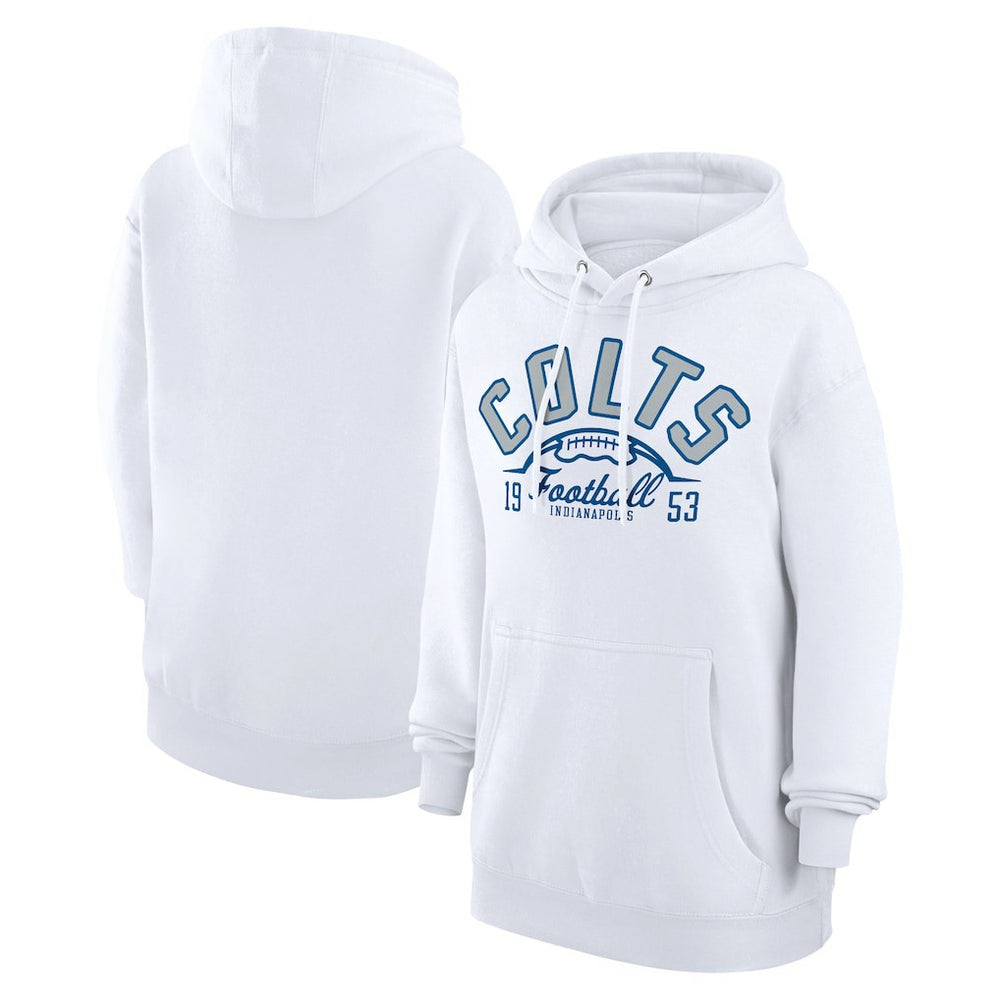 Indianapolis Colts Starter Unisex Half Ball Team Fleece Pullover Hoodie - White - NFL