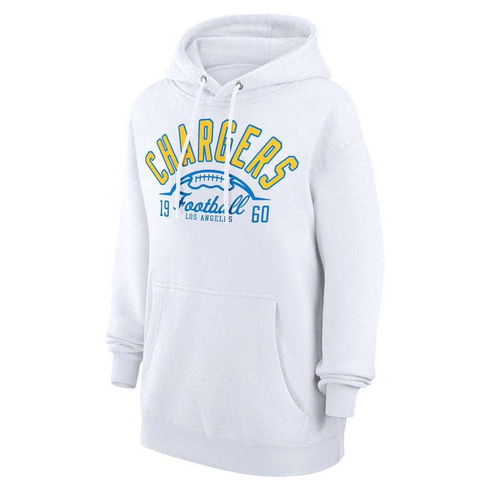 Los Angeles Chargers Starter Unisex Half Ball Team Fleece Pullover Hoodie - White - NFL