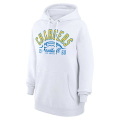 Los Angeles Chargers Starter Unisex Half Ball Team Fleece Pullover Hoodie - White - NFL