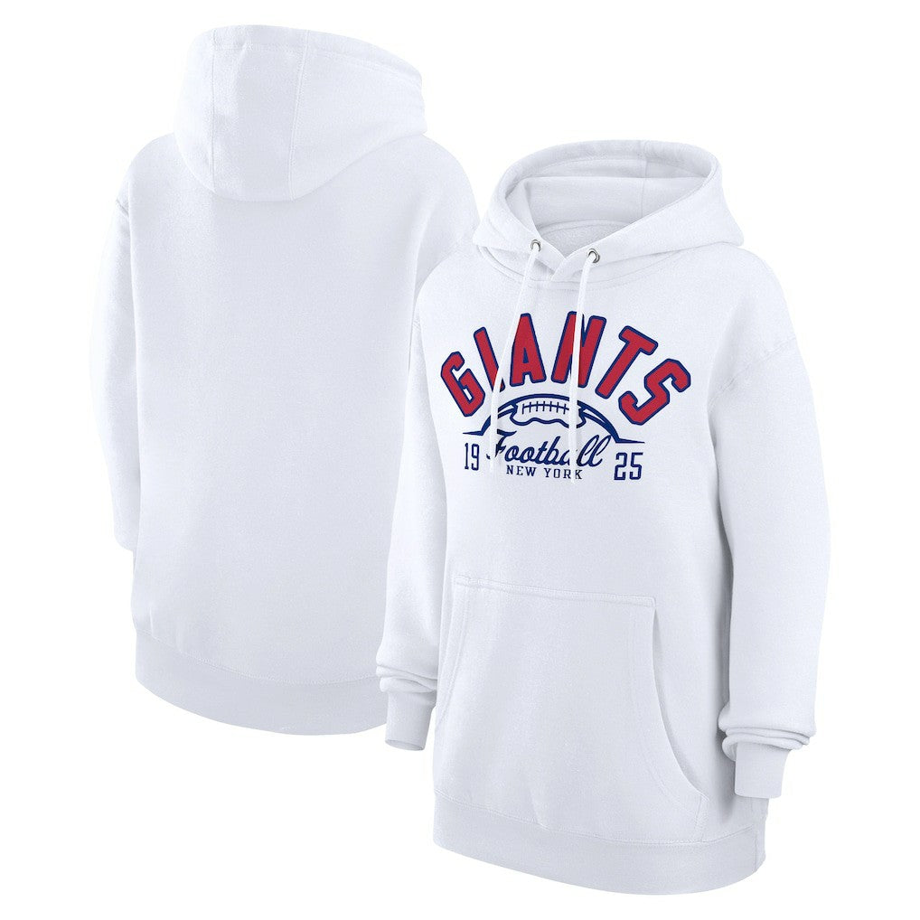 New York Giants Starter Unisex Half Ball Team Fleece Pullover Hoodie - White - NFL