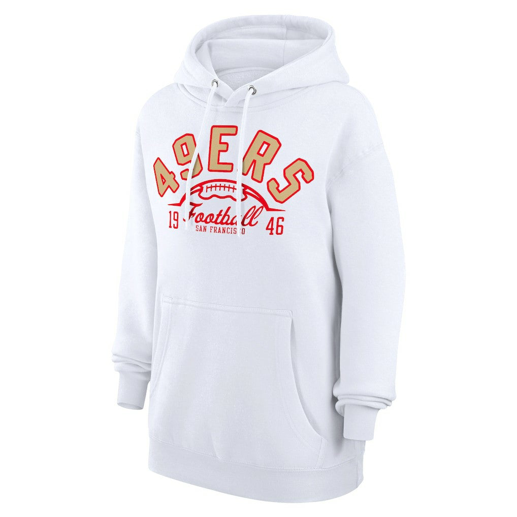 San Francisco 49ers Starter Unisex Half Ball Team Fleece Pullover Hoodie - White - NFL