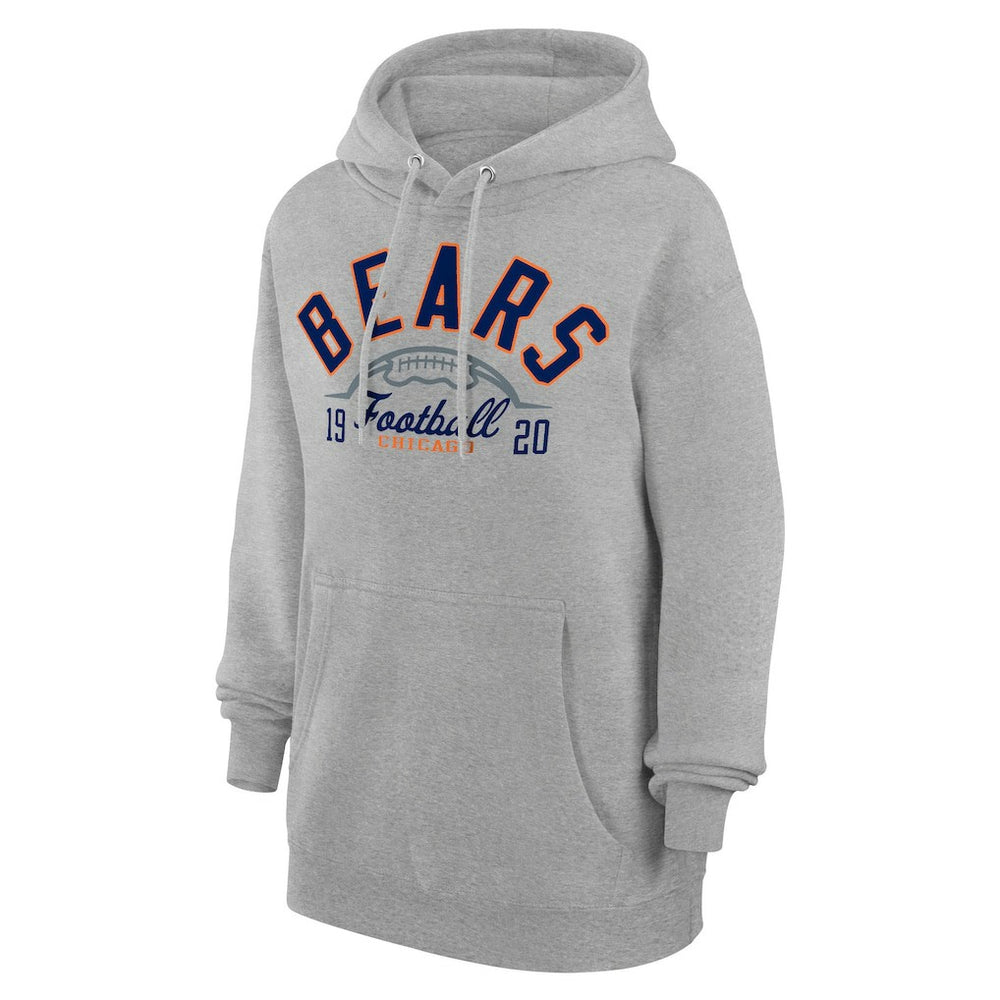 Chicago Bears Starter Unisex Half Ball Team Fleece Pullover Hoodie - Heather Gray - NFL