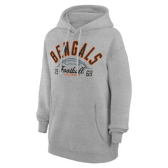 Cincinnati Bengals Starter Unisex Half Ball Team Fleece Pullover Hoodie - Heather Gray - NFL