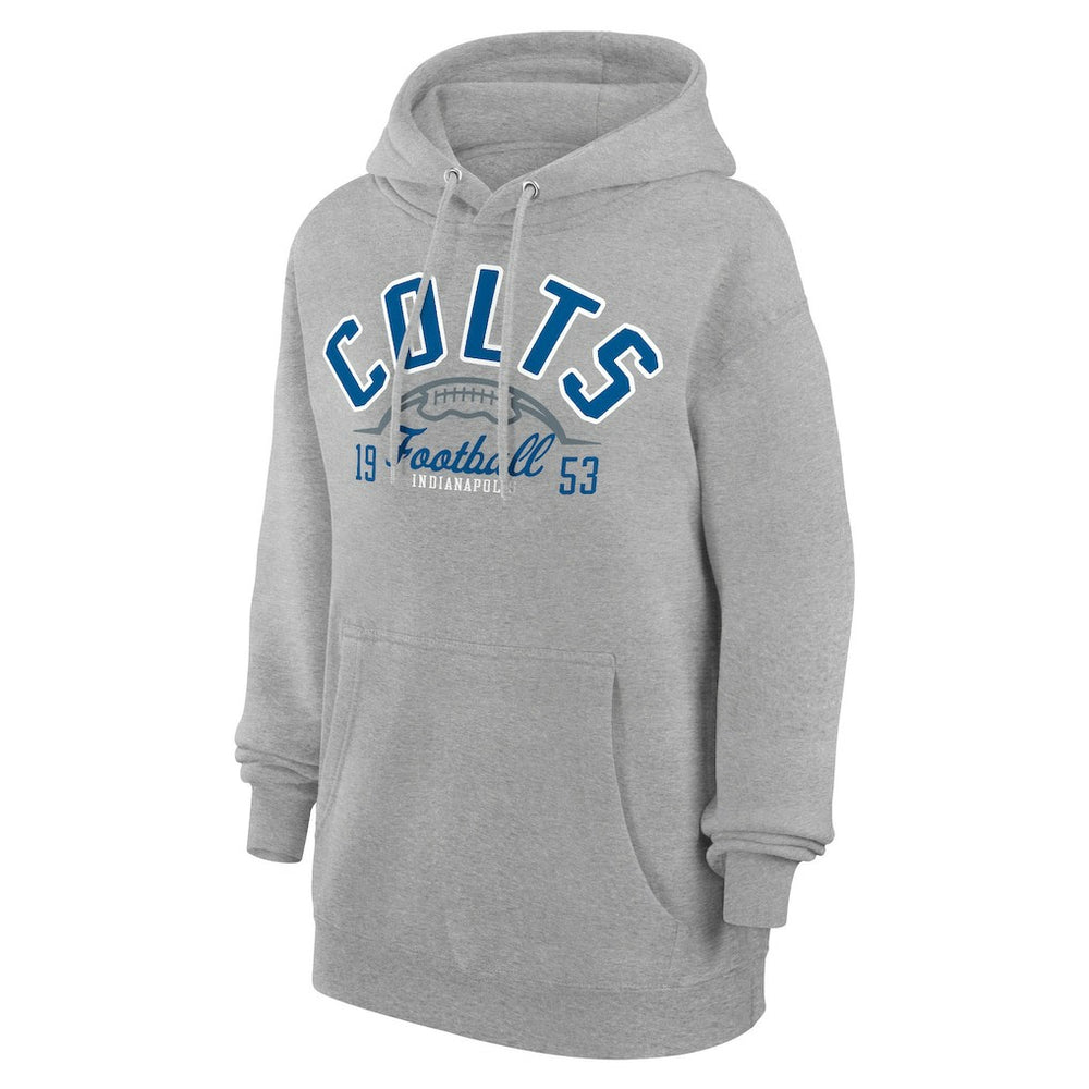 Indianapolis Colts Starter Unisex Half Ball Team Fleece Pullover Hoodie - Heather Gray - NFL