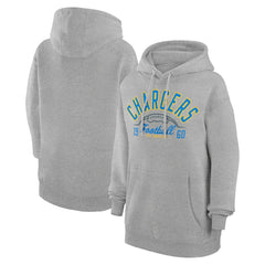 Los Angeles Chargers Starter Unisex Half Ball Team Fleece Pullover Hoodie - Heather Gray - NFL