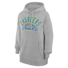 Los Angeles Chargers Starter Unisex Half Ball Team Fleece Pullover Hoodie - Heather Gray - NFL