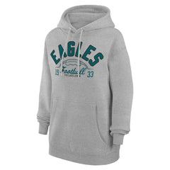 Philadelphia Eagles Starter Unisex Half Ball Team Fleece Pullover Hoodie - Heather Gray - NFL