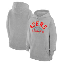 San Francisco 49ers Starter Unisex Half Ball Team Fleece Pullover Hoodie - Heather Gray - NFL