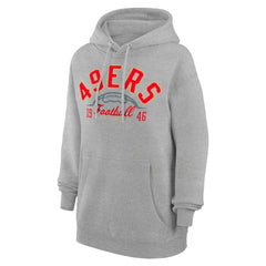 San Francisco 49ers Starter Unisex Half Ball Team Fleece Pullover Hoodie - Heather Gray - NFL