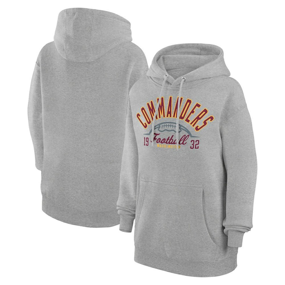 Washington Commanders Starter Unisex Half Ball Team Fleece Pullover Hoodie - Heather Gray - NFL