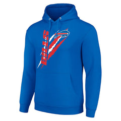 Buffalo Bills Starter Unisex Color Scratch Fleece Pullover Hoodie - Royal - NFL