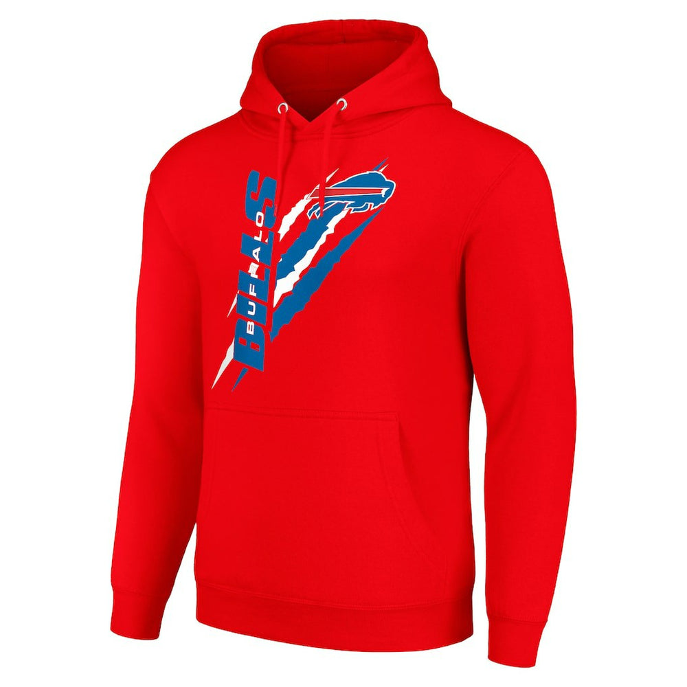 Buffalo Bills Starter Unisex Color Scratch Fleece Pullover Hoodie - Red - NFL