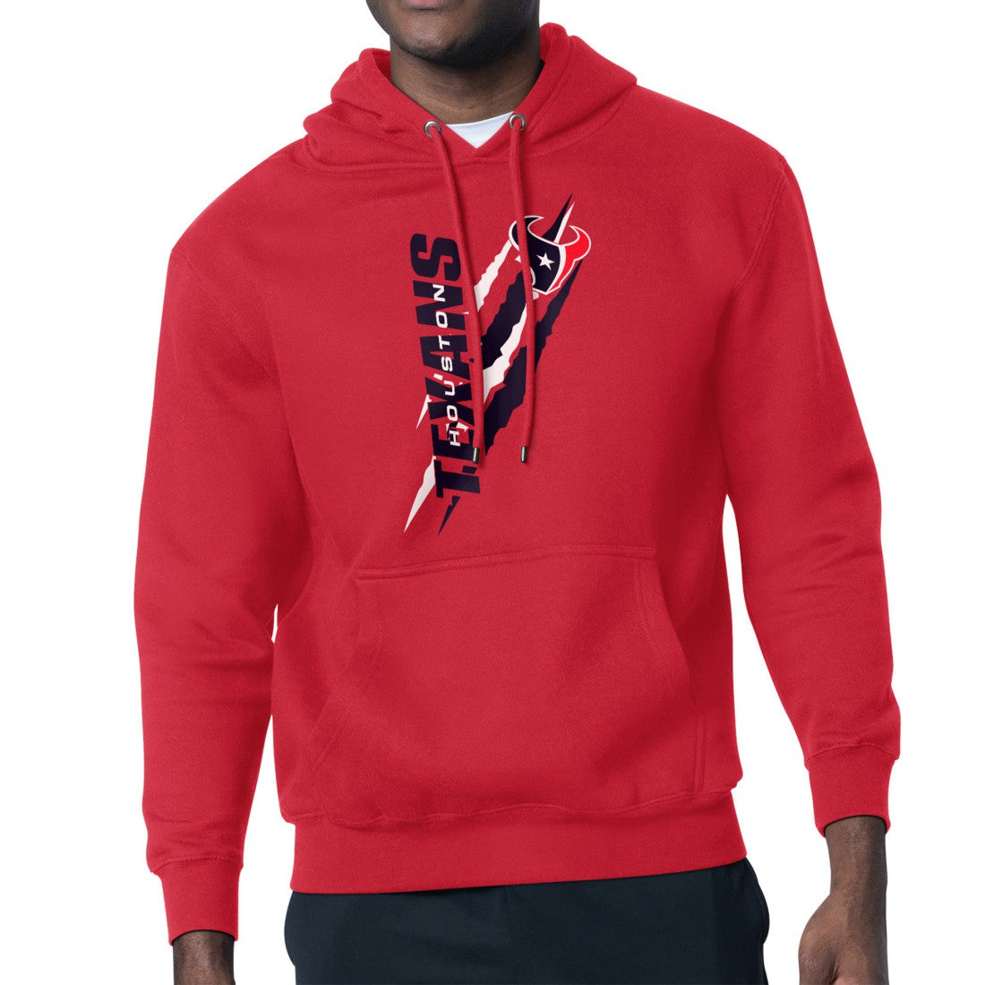 Houston Texans Starter Unisex Color Scratch Fleece Pullover Hoodie - Red - NFL