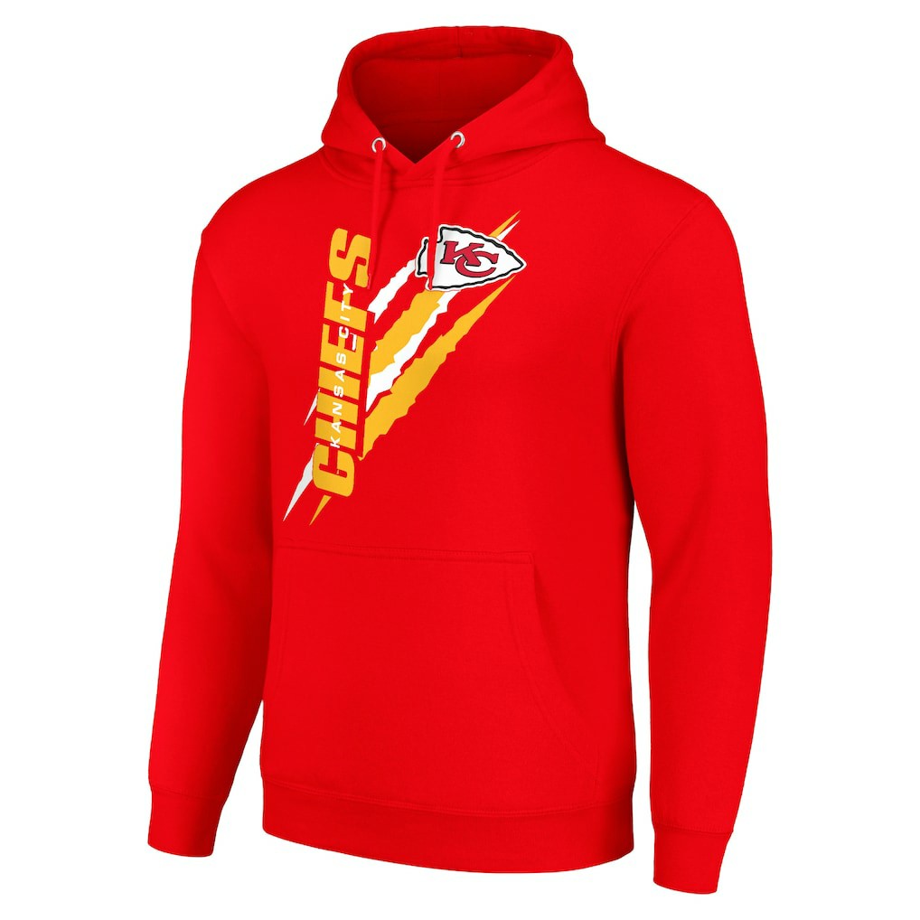 Kansas City Chiefs Starter Unisex Color Scratch Fleece Pullover Hoodie - Red - NFL