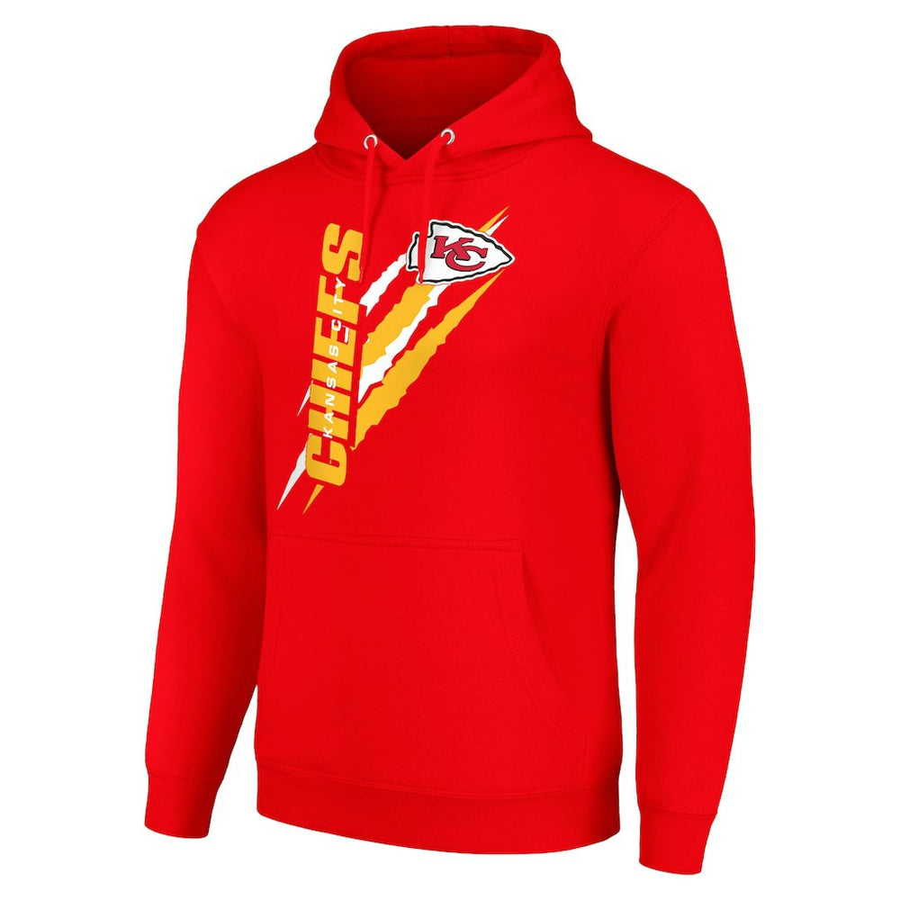 Kansas City Chiefs Starter Unisex Color Scratch Fleece Pullover Hoodie - Red - NFL
