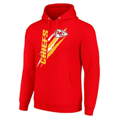 Kansas City Chiefs Starter Unisex Color Scratch Fleece Pullover Hoodie - Red - NFL