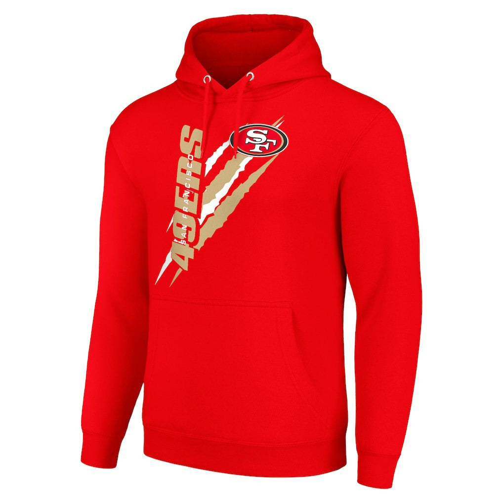 San Francisco 49ers Starter Unisex Color Scratch Fleece Pullover Hoodie - Scarlet - NFL