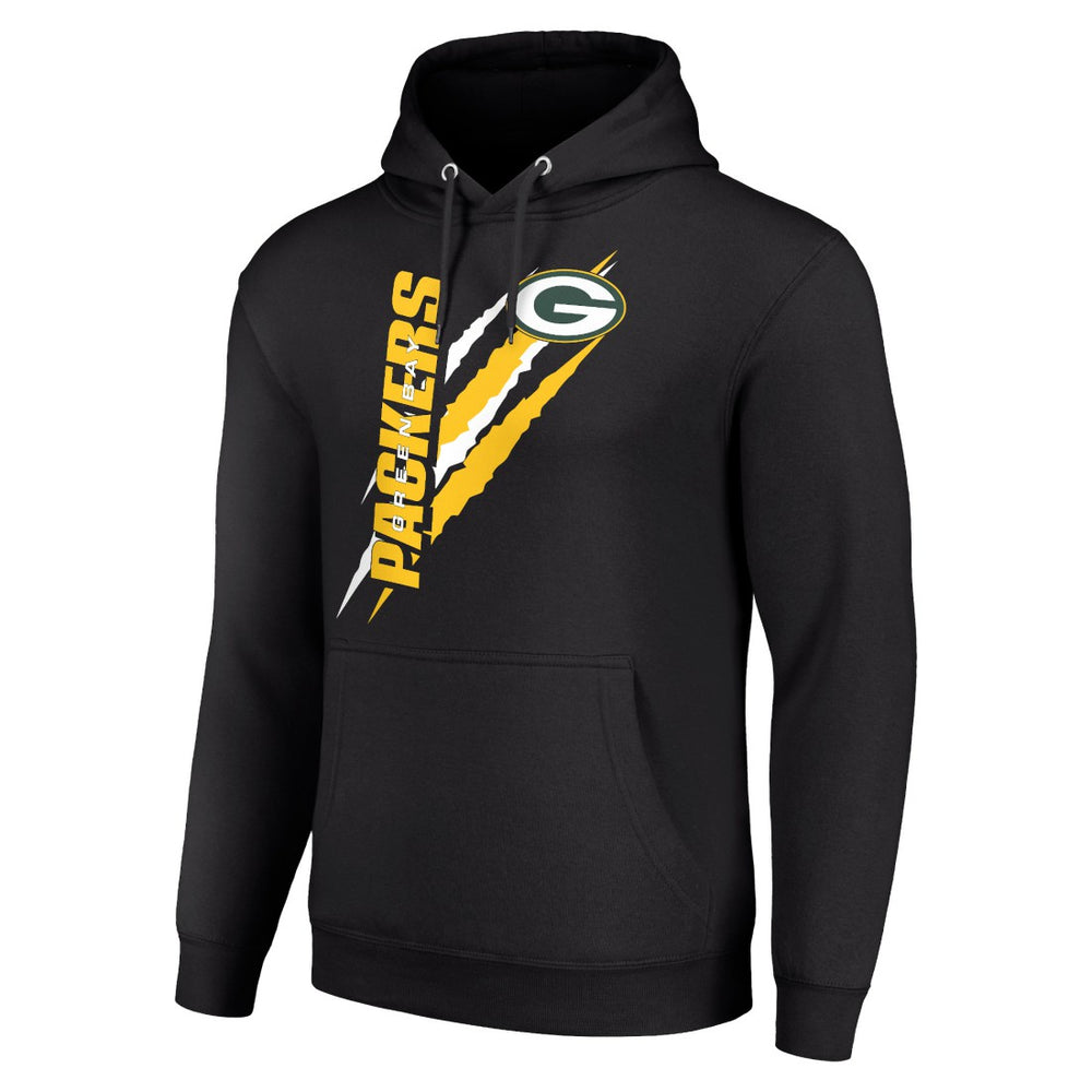 Green Bay Packers Starter Unisex Color Scratch Fleece Pullover Hoodie - Black - NFL