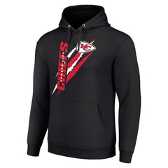 Kansas City Chiefs Starter Unisex Color Scratch Fleece Pullover Hoodie - Black - NFL