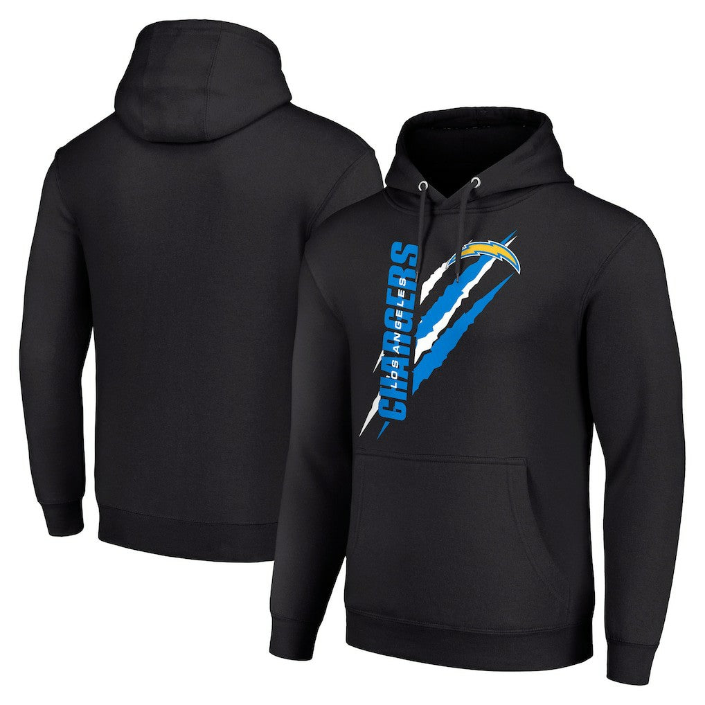 Los Angeles Chargers Starter Unisex Color Scratch Fleece Pullover Hoodie - Black - NFL