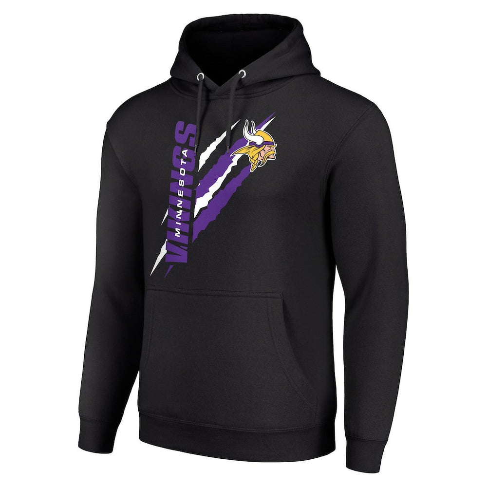 Minnesota Vikings Starter Unisex Color Scratch Fleece Pullover Hoodie - Black - NFL