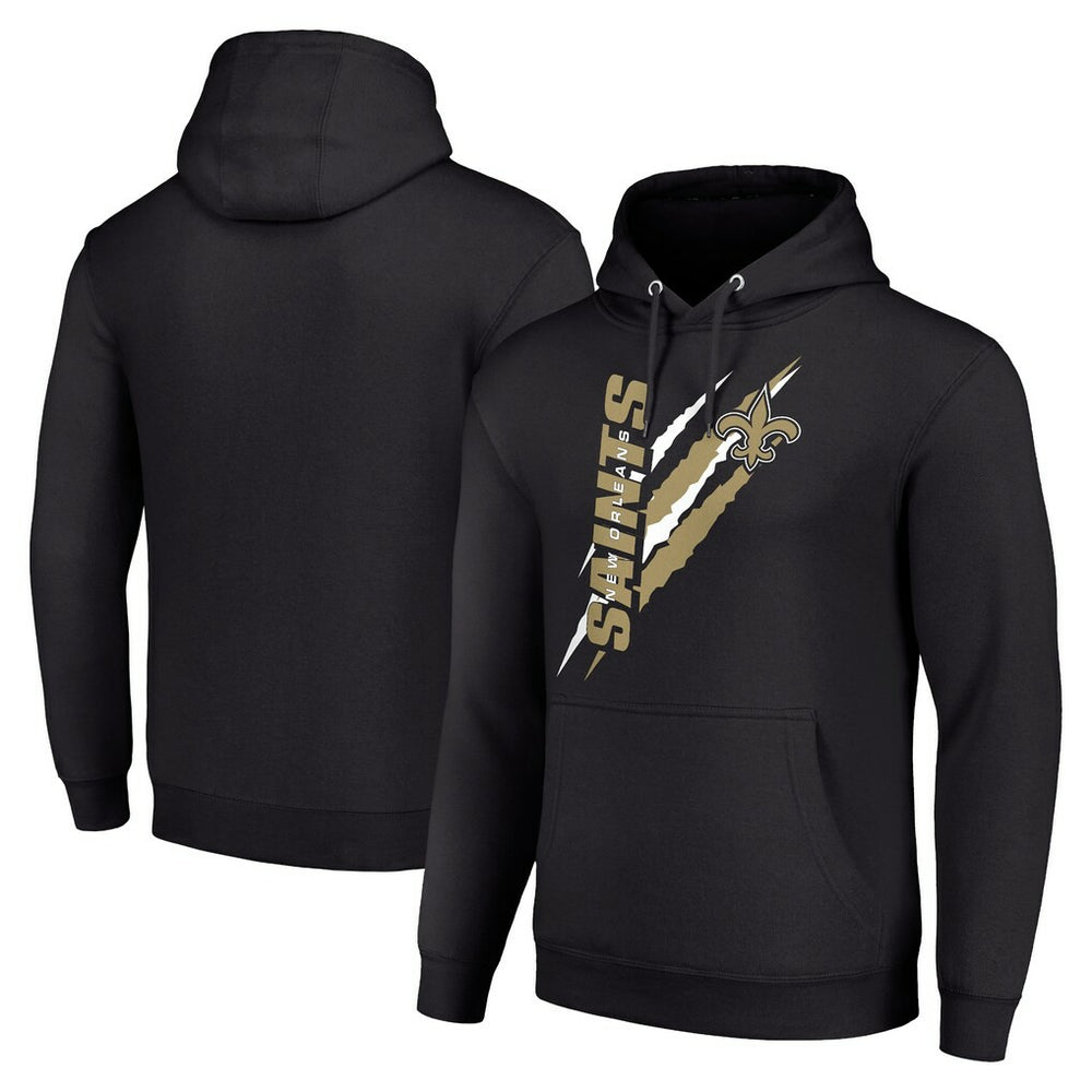 New Orleans Saints Starter Unisex Color Scratch Fleece Pullover Hoodie - Black - NFL