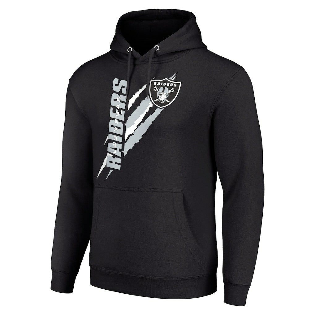 Las Vegas Raiders Starter Unisex Color Scratch Fleece Pullover Hoodie - Black - NFL