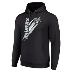 Las Vegas Raiders Starter Unisex Color Scratch Fleece Pullover Hoodie - Black - NFL