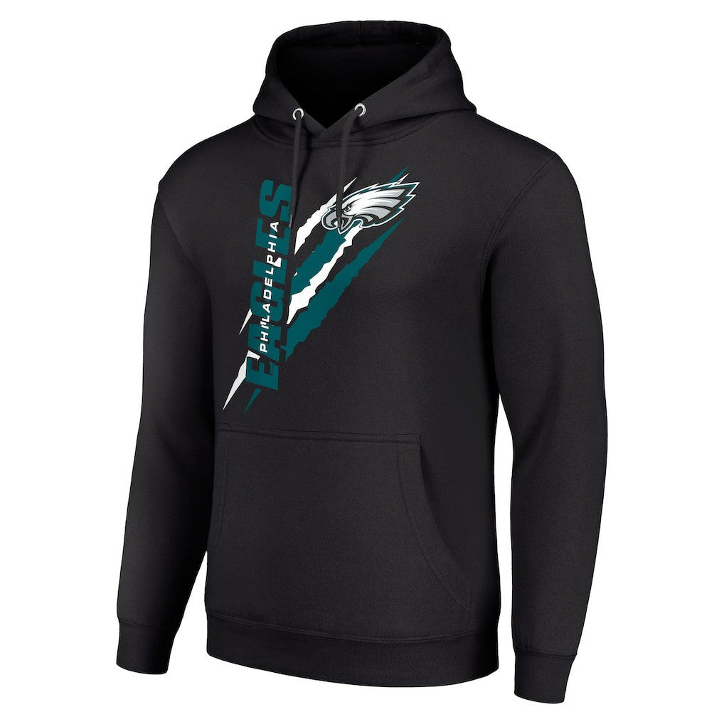Philadelphia Eagles Starter Unisex Color Scratch Fleece Pullover Hoodie - Black - NFL