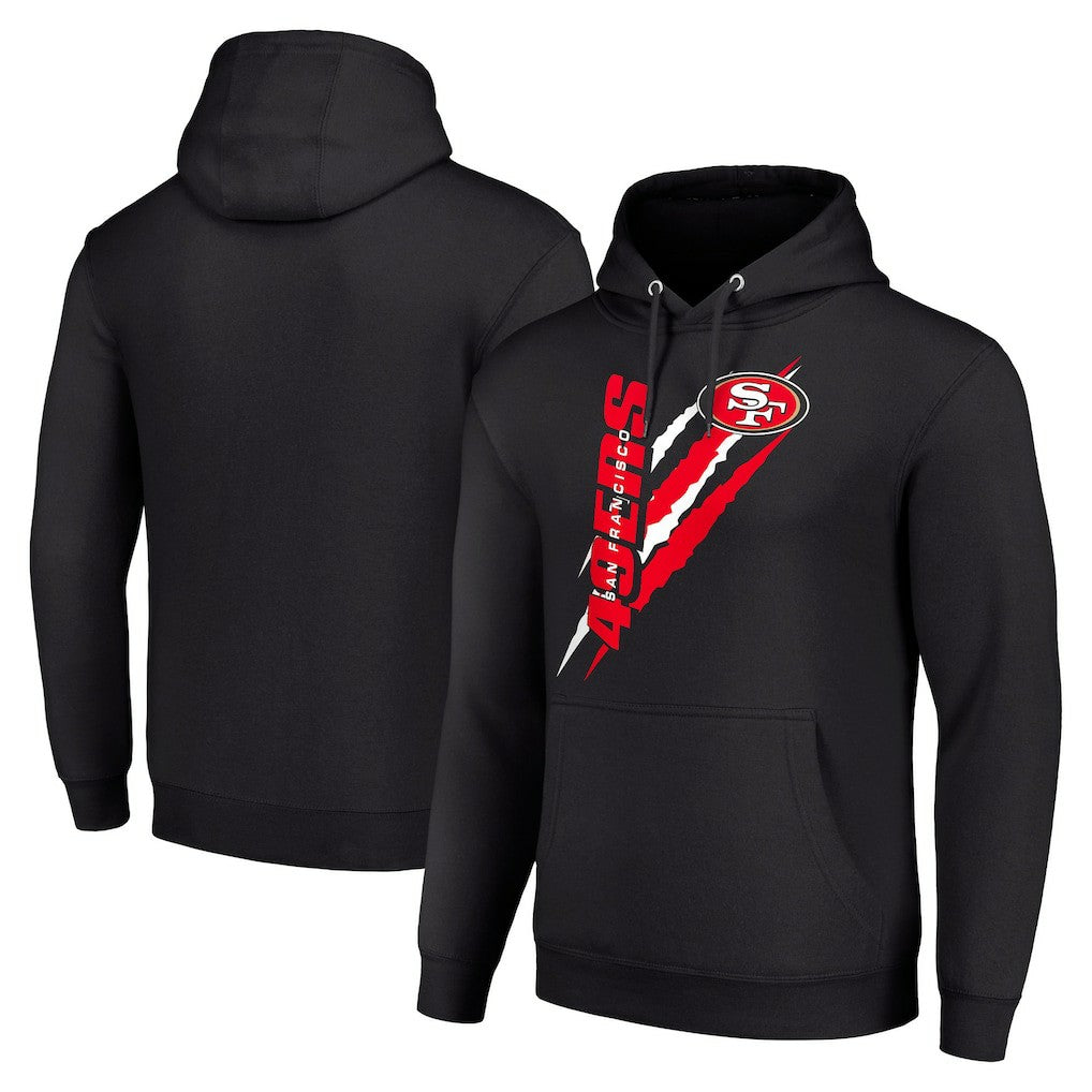 San Francisco 49ers Starter Unisex Color Scratch Fleece Pullover Hoodie - Black - NFL