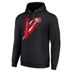 San Francisco 49ers Starter Unisex Color Scratch Fleece Pullover Hoodie - Black - NFL