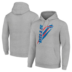 Buffalo Bills Starter Unisex Color Scratch Fleece Pullover Hoodie - Heather Gray - NFL