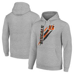 Cincinnati Bengals Starter Unisex Color Scratch Fleece Pullover Hoodie - Heather Gray - NFL