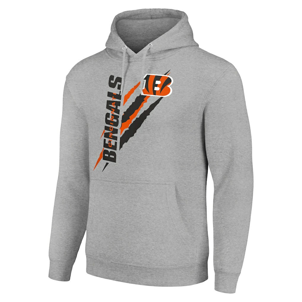 Cincinnati Bengals Starter Unisex Color Scratch Fleece Pullover Hoodie - Heather Gray - NFL