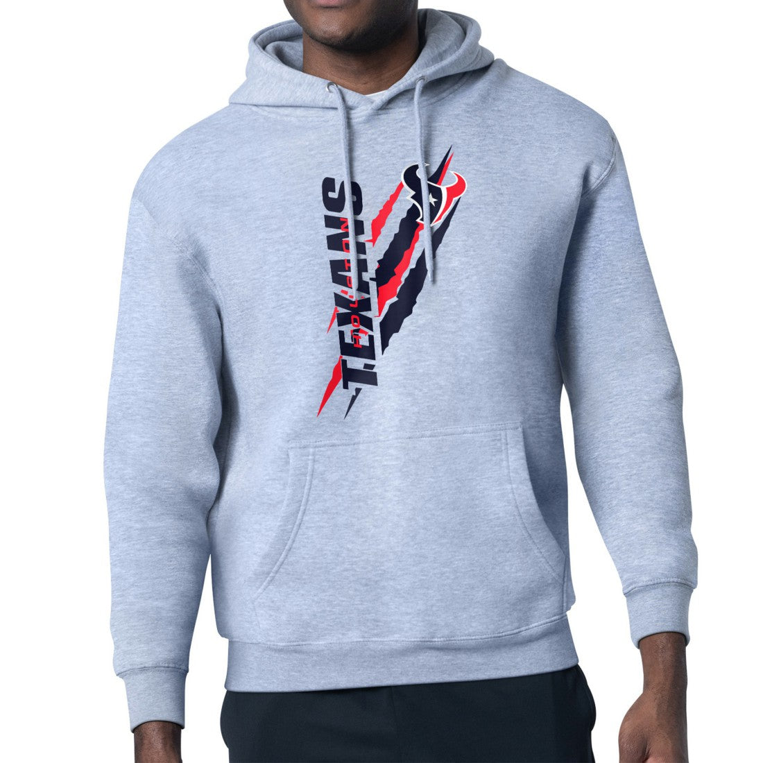 Houston Texans Starter Unisex Color Scratch Fleece Pullover Hoodie - Heather Gray - NFL