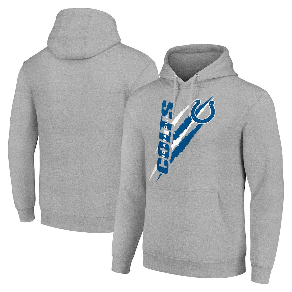 Indianapolis Colts Starter Unisex Color Scratch Fleece Pullover Hoodie - Heather Gray - NFL